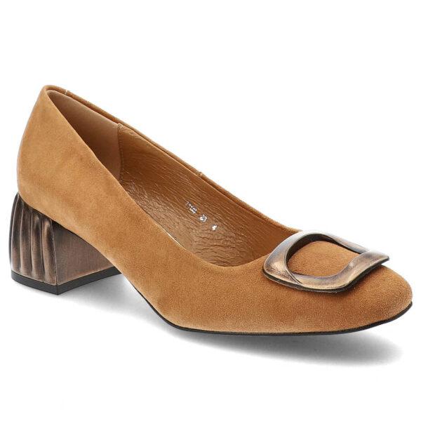 Brązowe Czółenka Espirito Eleganckie Buty Damskie-wyprzedaż
