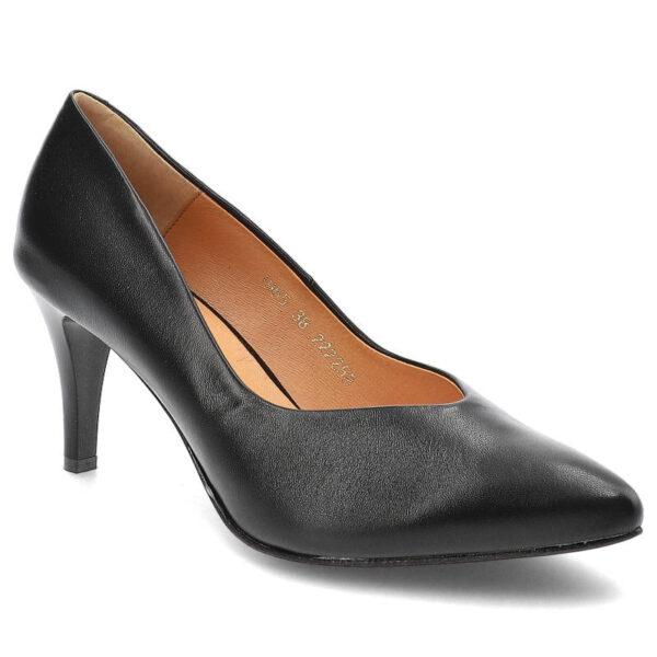 Czarne Czółenka Clasicco Eleganckie Buty Na Obcasie-wyprzedaż