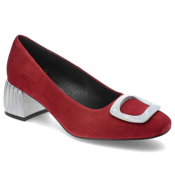 Czerwone Czółenka Espirito Eleganckie Buty Damskie-wyprzedaż