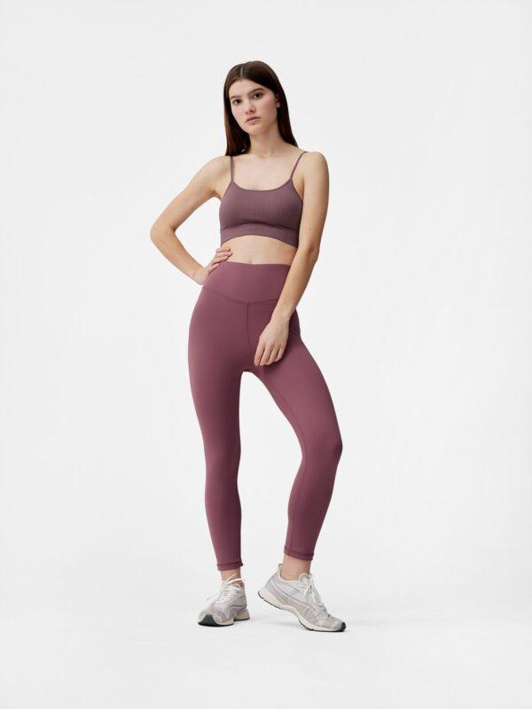 Legginsy treningowe 7/8 z dodatkiem materiałów z recyklingu damskie-wyprzedaż