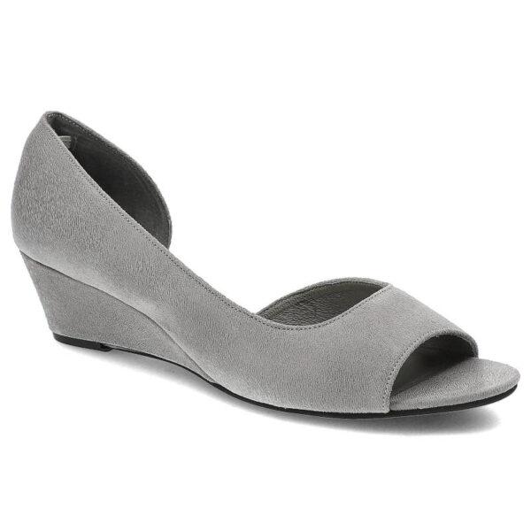 Szare Czółenka Maciejka Damskie Eleganckie Obuwie-wyprzedaż