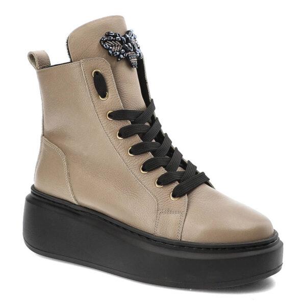 Beżowe Sneakersy Karino Damskie Buty Jesienne-wyprzedaż