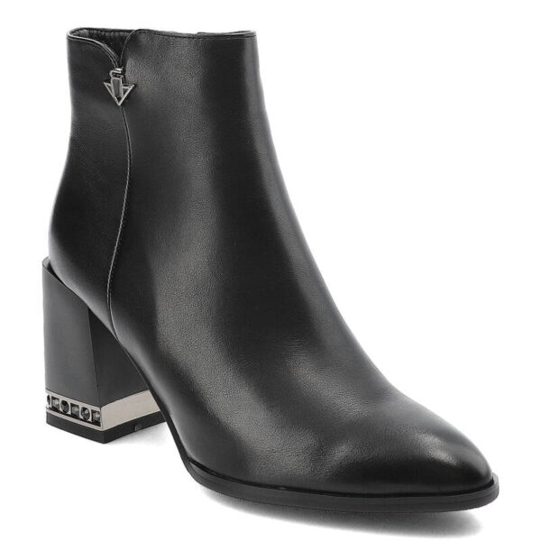 Czarne Botki Filippo Eleganckie Buty Damskie-wyprzedaż