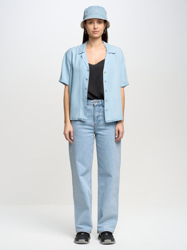 Koszula damska w stylu jeans look Edana 198-wyprzedaż