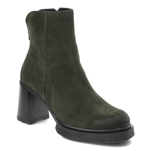 Zielone Botki Lemar Modne Buty Damskie-wyprzedaż