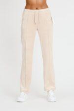 JUICY COUTURE Beżowe spodnie Tina Track Pants-wyprzedaż