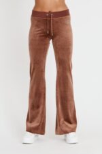 JUICY COUTURE Brązowe spodnie Rodeo Layla-wyprzedaż