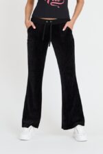 JUICY COUTURE Czarne spodnie Caisa Ultra Low Rise-wyprzedaż