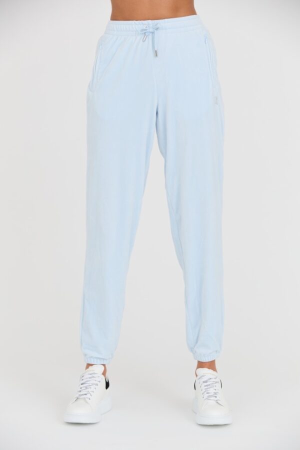 JUICY COUTURE Niebieskie spodnie dresowe Lilian Jogger-wyprzedaż