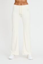 JUICY COUTURE Spodnie ecru Rodeo Layla Pant-wyprzedaż