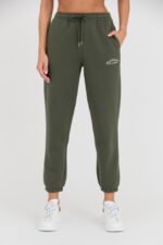 JUICY COUTURE Zielone spodnie dresowe Recycled Wendy Jogger-wyprzedaż