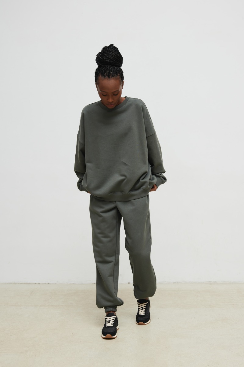 Spodnie dresowe typu jogger w kolorze ANTHRACITE - STAGER-XL-wyprzedaż