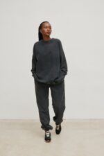 Spodnie dresowe typu jogger w kolorze FADED GREY - STAGER-XL-wyprzedaż