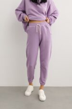 Spodnie dresowe typu jogger w kolorze LILA DREAM- DRIPS-XS-wyprzedaż