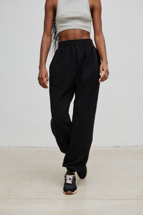 Spodnie dresowe typu jogger w kolorze WASHED BLACK - STAGER-XL-wyprzedaż
