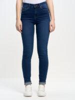 Spodnie jeans damskie z wysokim stanem z kolekcji Basic Clara 358-wyprzedaż