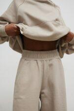 Spodnie z szerokimi nogawkami w kolorze BEIGE TONE - MEMPHIS-XL-wyprzedaż