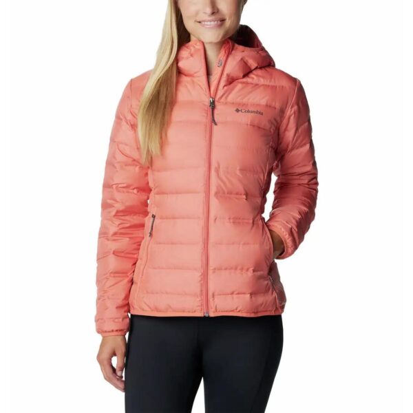 Kurtka Turystyczna Puchowa Damska Columbia Lake 22 Down Hooded Jacket-wyprzedaż