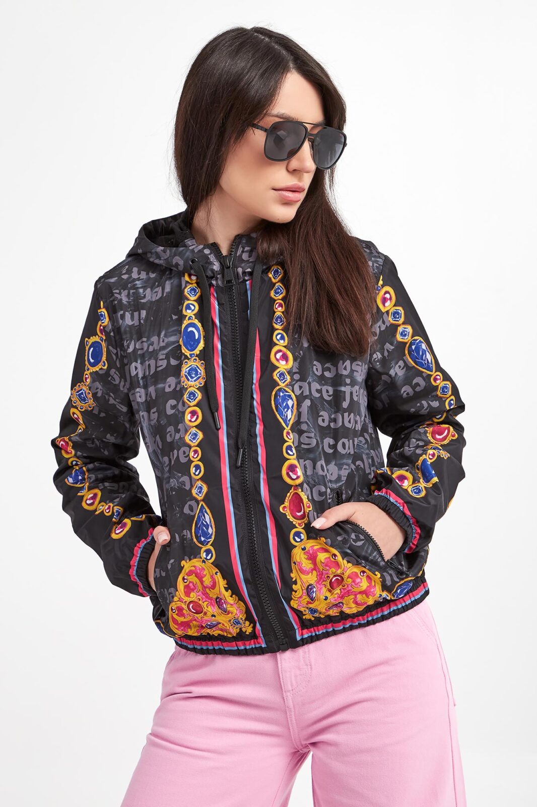 Kurtka damska z kapturem VERSACE JEANS COUTURE-wyprzedaż