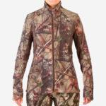 Kurtka outdoor damska oddychająca Solognac 500 camo-wyprzedaż