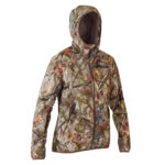 Kurtka outdoor damska wodoodporna Solognac 500 camo fluo-wyprzedaż