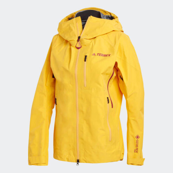Kurtka przeciwdeszczowa damska Adidas Terrex Techrock Gore-Tex Pro żółty-wyprzedaż