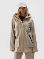 Kurtka przejściowa z membraną 5000 damska - brązowa-wyprzedaż