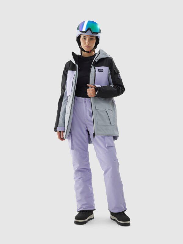 Kurtka snowboardowa membrana 15000 damska - fioletowa-wyprzedaż