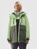 Kurtka snowboardowa membrana 15000 damska - zielona-wyprzedaż