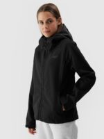 Kurtka softshell wiatroodporna membrana 5000 damska - czarna-wyprzedaż