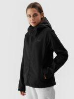 Kurtka softshell wiatroodporna membrana 5000 damska - czarna-wyprzedaż