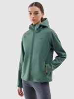 Kurtka softshell wiatroodporna membrana 5000 damska - zielona-wyprzedaż