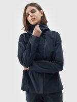 Kurtka trekkingowa membrana 10000 damska - czarna-wyprzedaż