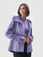 Kurtka trekkingowa membrana 10000 damska - fioletowa-wyprzedaż