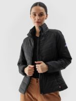 Kurtka trekkingowa z wypełnieniem z recyklingu Primaloft Black Insulation Eco damska - czarna-wyprzedaż