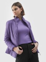 Kurtka trekkingowa z wypełnieniem z recyklingu Primaloft Black Insulation Eco damska - fioletowa-wyprzedaż