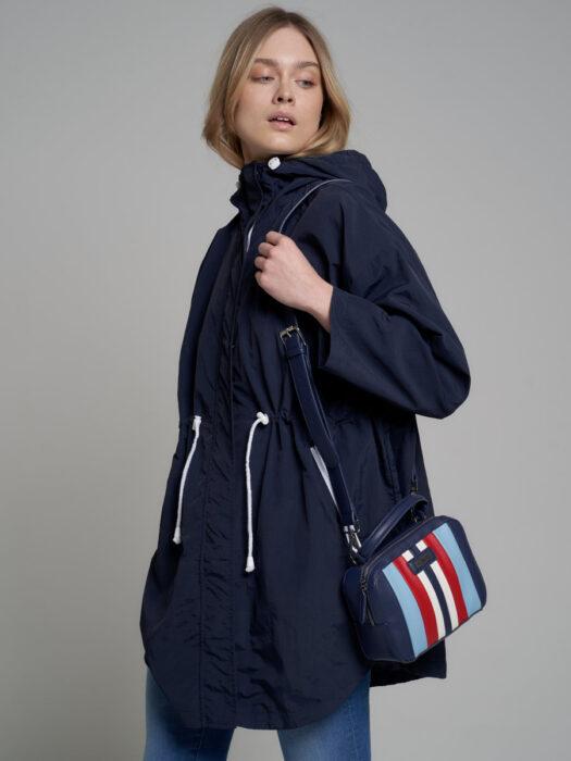 Parka damska z kapturem granatowa Nebula 403-wyprzedaż