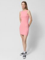 Sukienka bodycon w prążki - rózowa-wyprzedaż