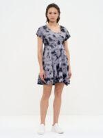 Sukienka damska tie-dye czarna Septa 906-wyprzedaż