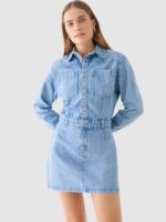 Sukienka jeansowa mini Outhorn - niebieska-wyprzedaż