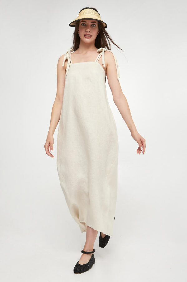 Sukienka lniana Senna MAX MARA LEISURE-wyprzedaż