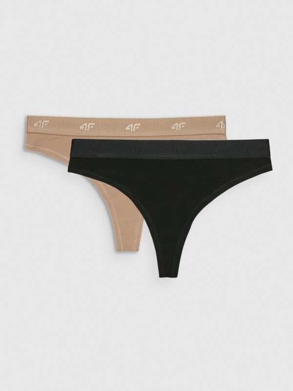 4F Bielizna stringi (2-pack) damskie - multikolor XS-wyprzedaż