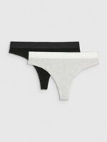 4F Bielizna stringi (2-pack) damskie - multikolor XS-wyprzedaż