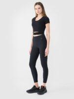 4F Legginsy dzianinowe damskie - czarne XXL-wyprzedaż