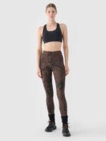 4F Legginsy z wysokim stanem damskie - multikolor S-wyprzedaż