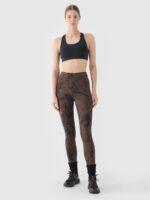 4F Legginsy z wysokim stanem damskie - multikolor XL-wyprzedaż