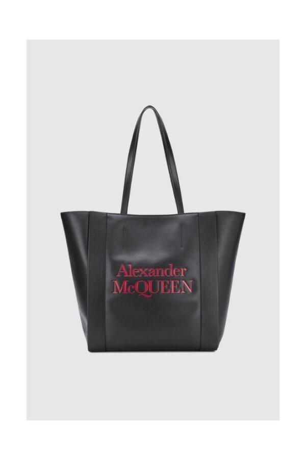 ALEXANDER MCQUEEN Torebka czarna shoperka-wyprzedaż