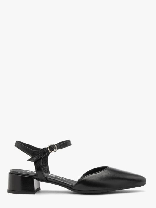 Czarne czółenka z otwartą piętą ELIZABETH-wyprzedaż