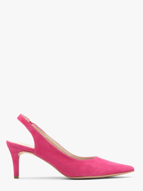 Czółenka typu slingback w kolorze fuksji-wyprzedaż