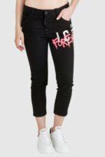 DSQUARED2 Icon forever cool girl cropped jeans czarne jeansy damskie-wyprzedaż